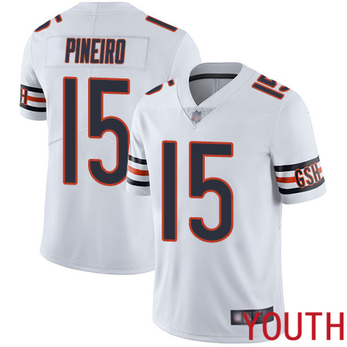 Chicago Bears Limited White Youth Eddy Pineiro Road Jersey NFL Football 15 Vapor Untouchable